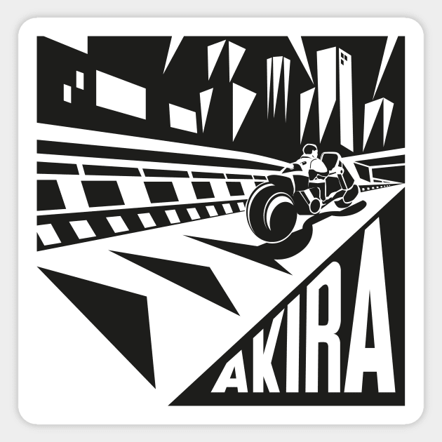 Akira futurism black and white Sticker by chillstudio